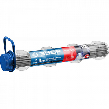 Зубр Д 3,0*350мм 1,2кг в ПВХ тубе УОНИ 13/55 с основным покрытием, Электрод сварочный, Профессионал