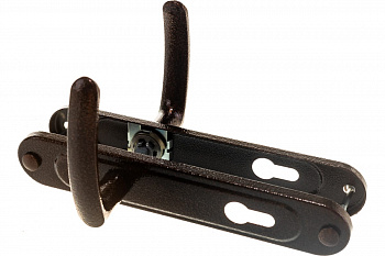 Ручка дверная Зенит РФ1-85,02 на планке бронза межосевое 85мм 