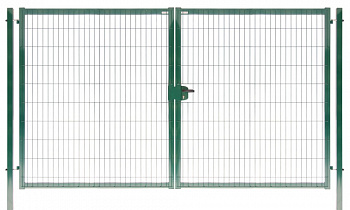 Ворота 1730*4000 д4  распашные RAL6005 Ворота 1730*4000 д4  распашные RAL6005