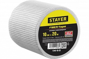 Серпянка самоклеющаяся FIBER-Tape 10смх20м STAYER PROFI Серпянка самоклеющаяся FIBER-Tape 10смх20м STAYER PROFI