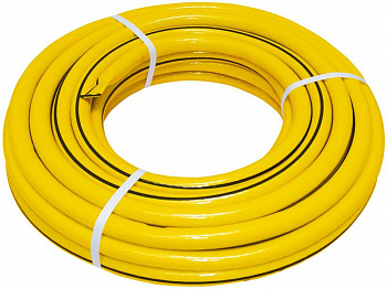 Шланг поливочный армированный "Садовник", 3-слойный, желтый, 1/2"x25 м