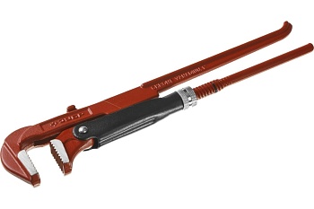 Ключ трубный ЗУБР Мастер рычажный,прямые губки,цельнокованный №1 1"